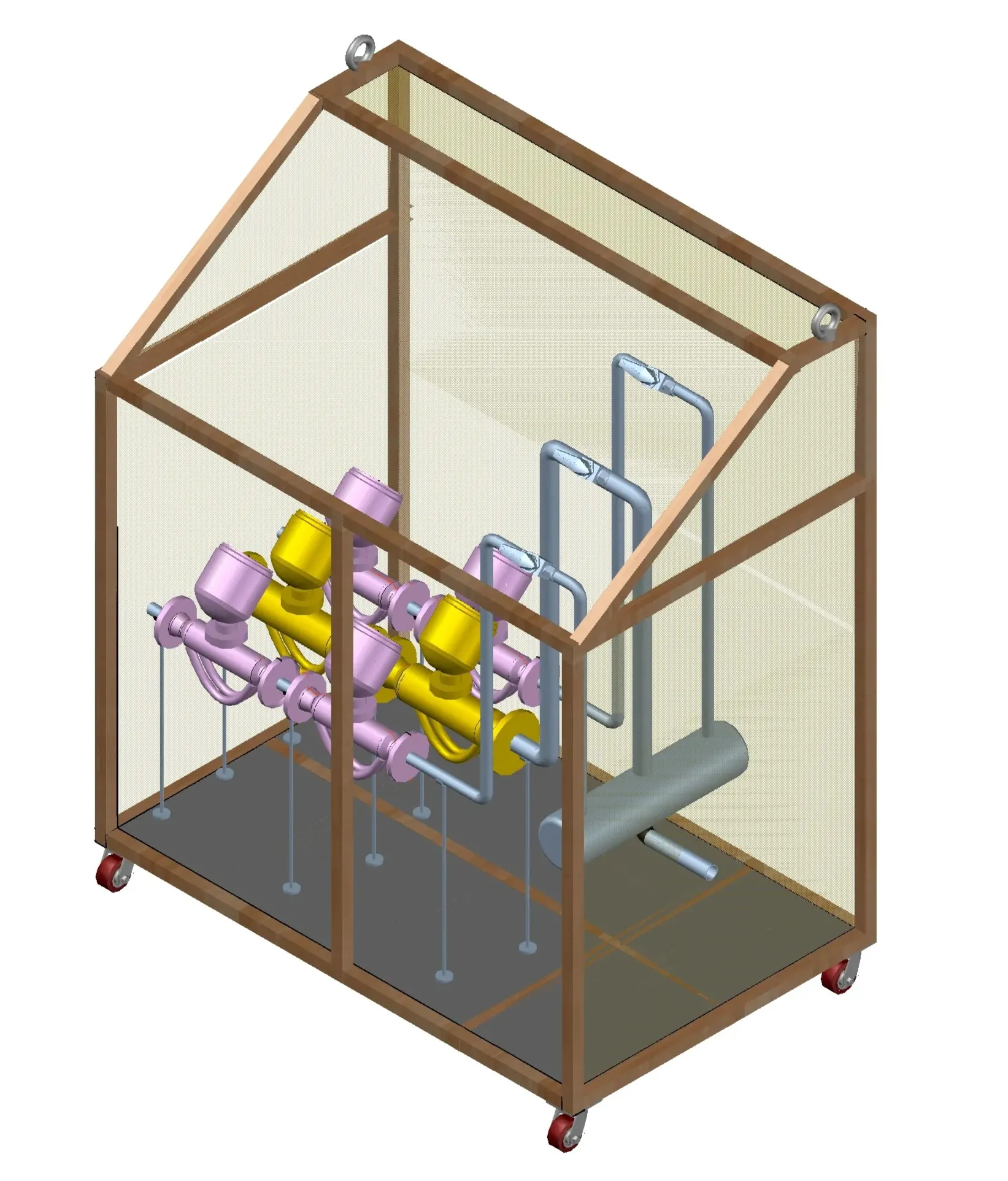 Precision metering skid unit designed by Maxima Automation, featuring flow meters, dosing pumps, and stainless steel piping for accurate chemical injection.